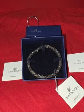 Swarovski Stardust Black Crystal Mesh Bracelet